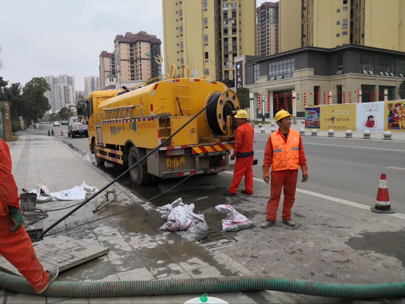 老街街道排污管道清淤-管道清洗